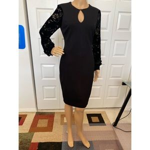 Cache black midi dress